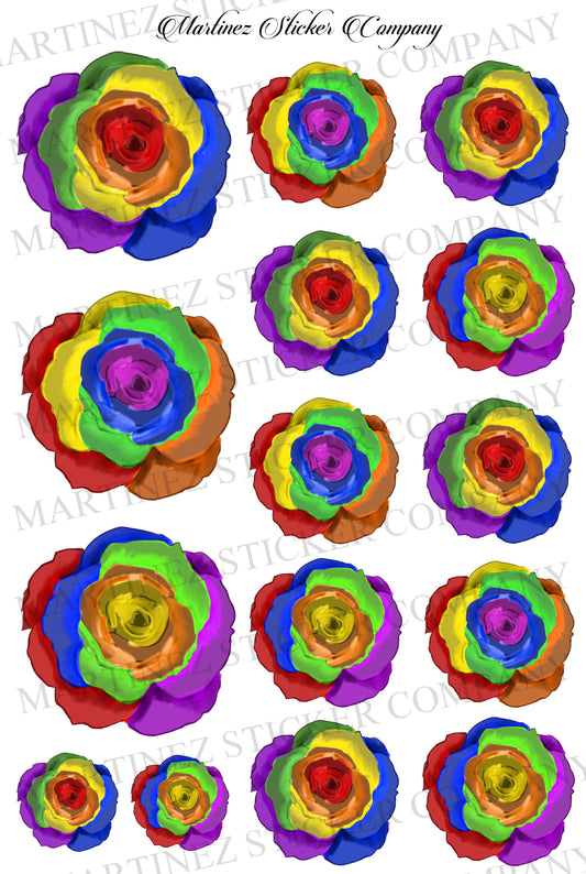 *PRINTABLE* Rainbow Roses