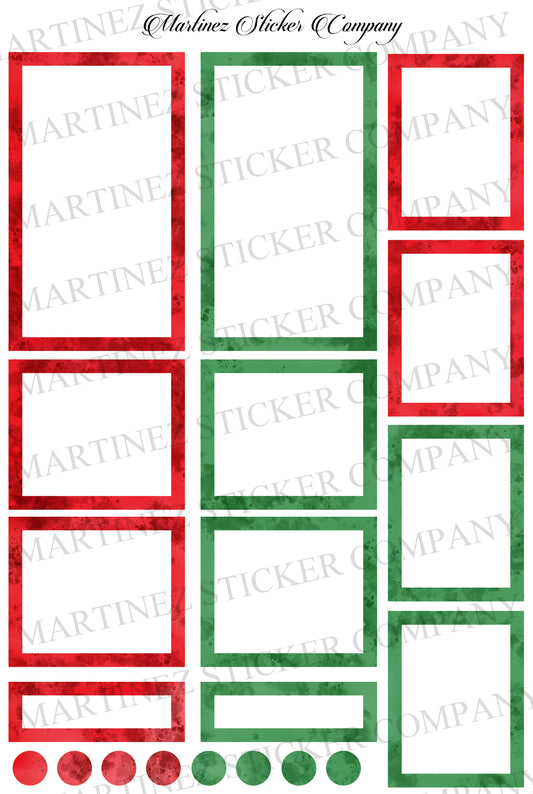 *PRINTABLE* Red and Green Watercolor Boxes