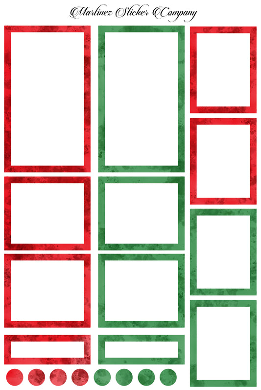 *PRINTABLE* Red and Green Watercolor Boxes