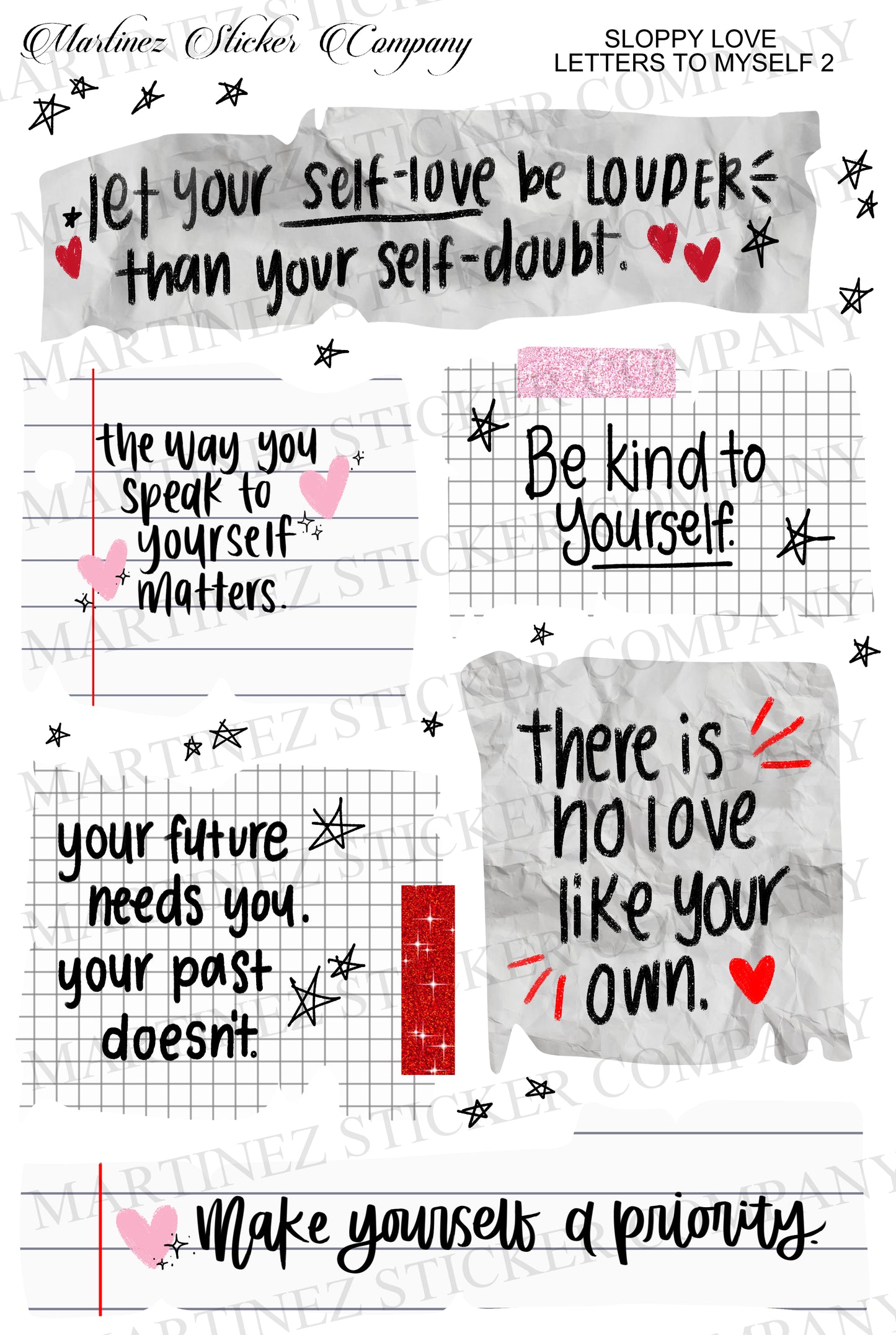 *PRINTABLE* Sloppy Love Letters to Myself 2