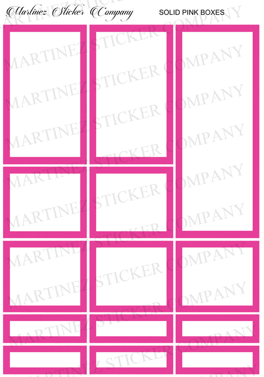 *PRINTABLE* Solid Pink Boxes