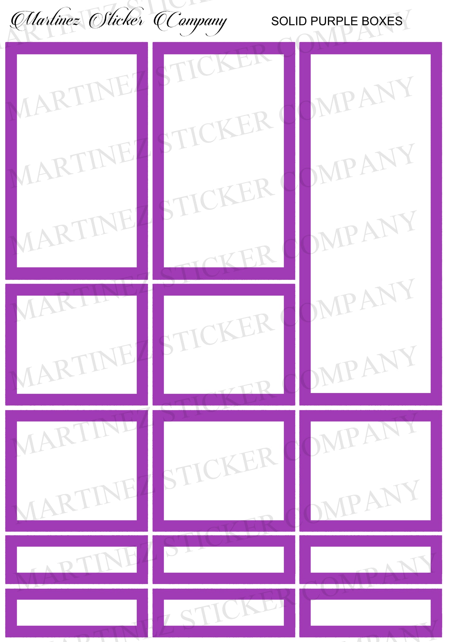 Solid Purple Boxes