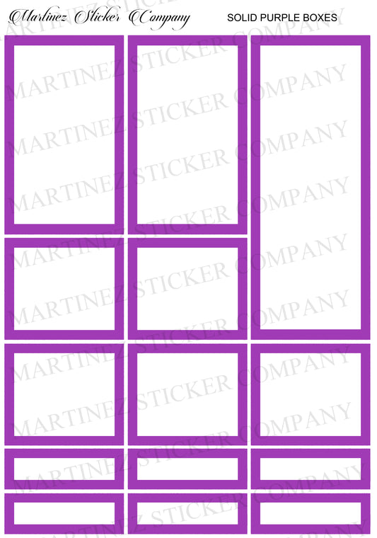*PRINTABLE* Solid Purple Boxes