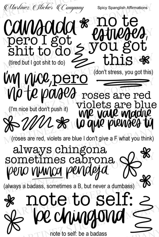 *PRINTABLE* Spicy Spanglish Affirmations