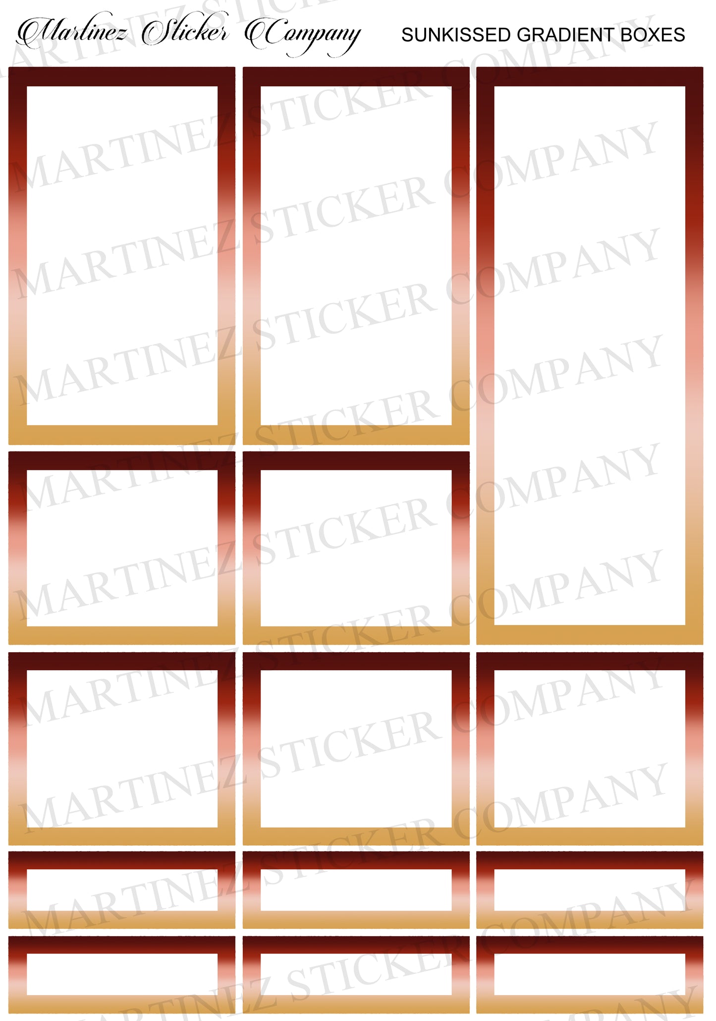 *PRINTABLE* Sunkissed Gradient Boxes