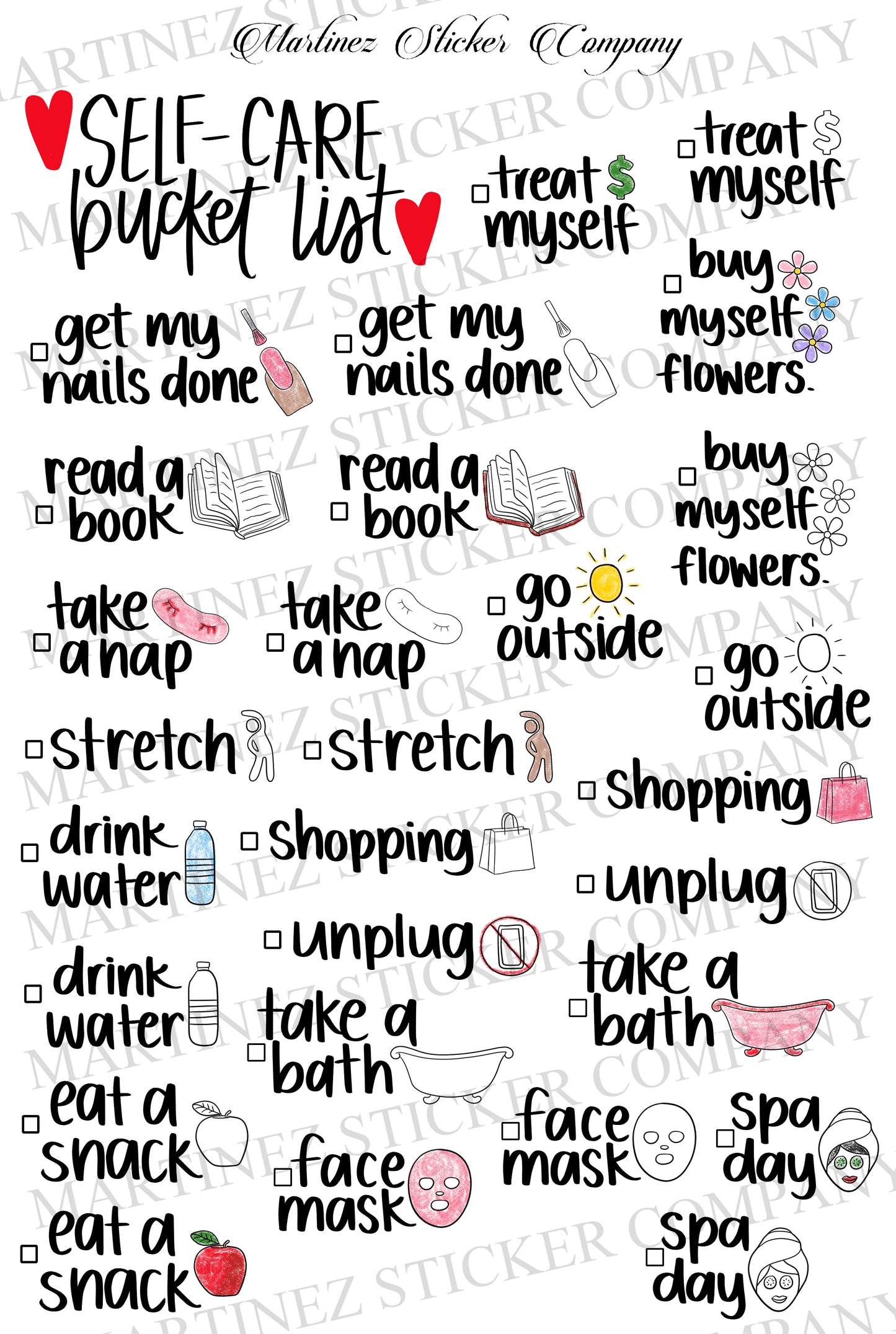 Self Care Bucket List