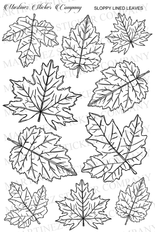 *PRINTABLE*  Sloppy Lined Leaves