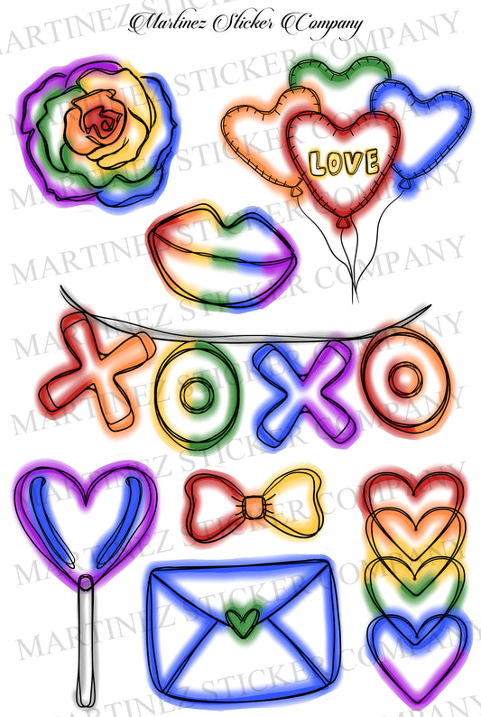 *PRINTABLE* Valentines Vibes Rainbow