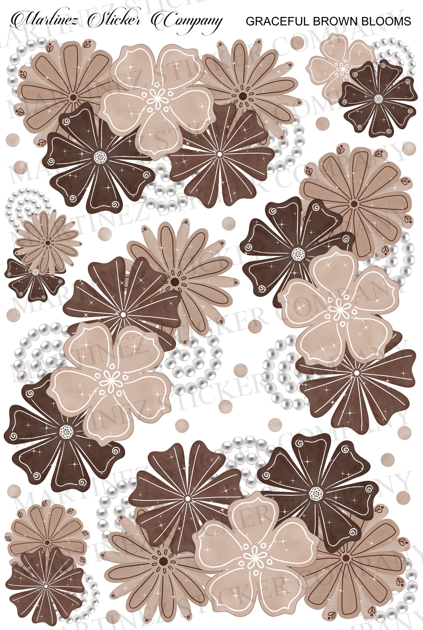 *PRINTABLE* Graceful Brown Blooms