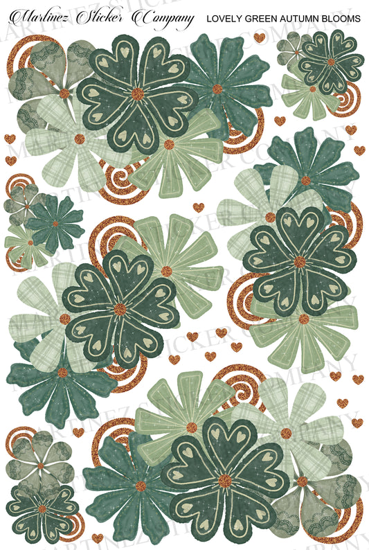 *PRINTABLE*  Lovely Green Autumn Blooms