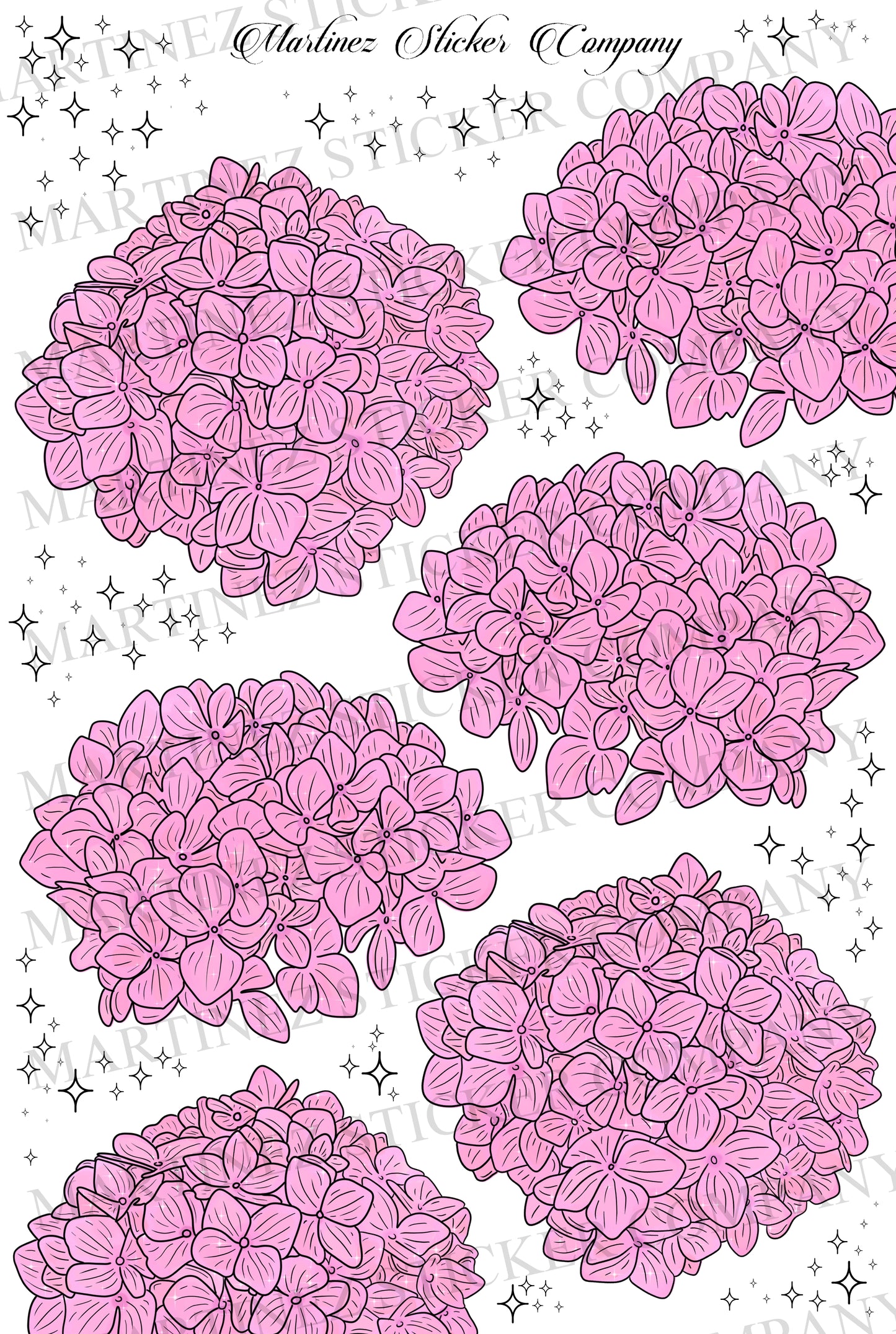 *PRINTABLE* Pink Hydrangeas