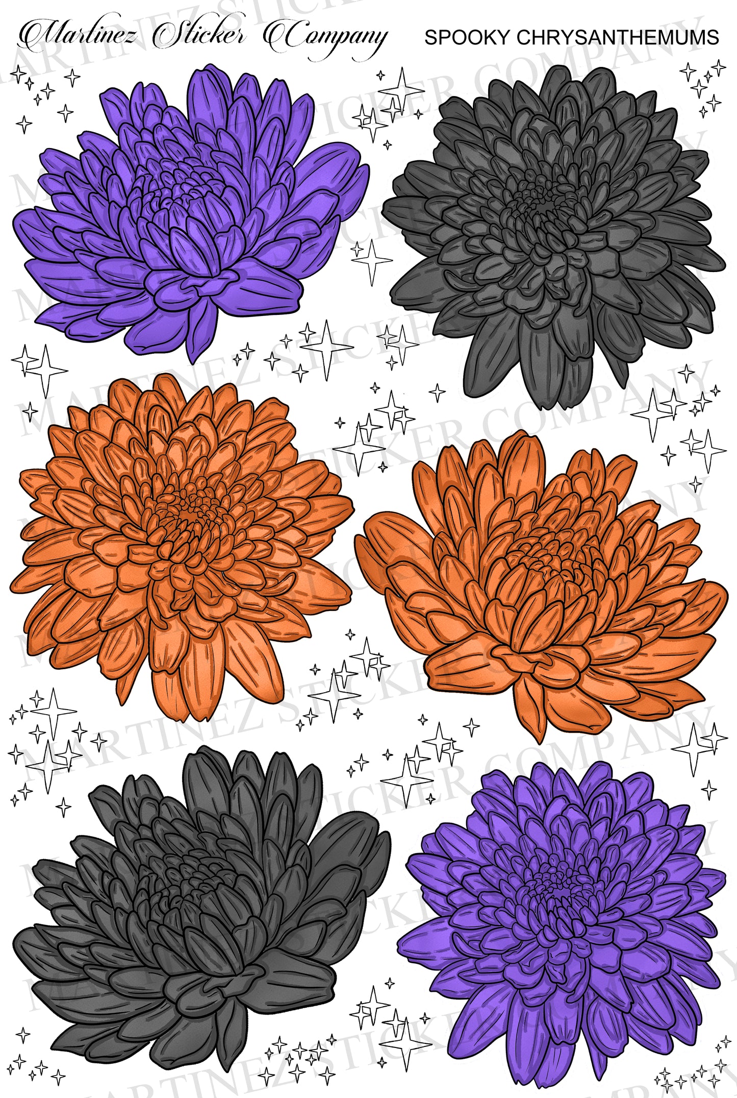 *PRINTABLE* Spooky Chrysanthemums