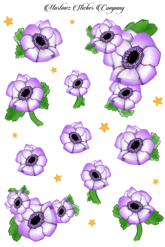 *PRINTABLE* Anemones Purple