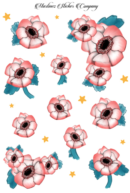 *PRINTABLE* Anemones Red