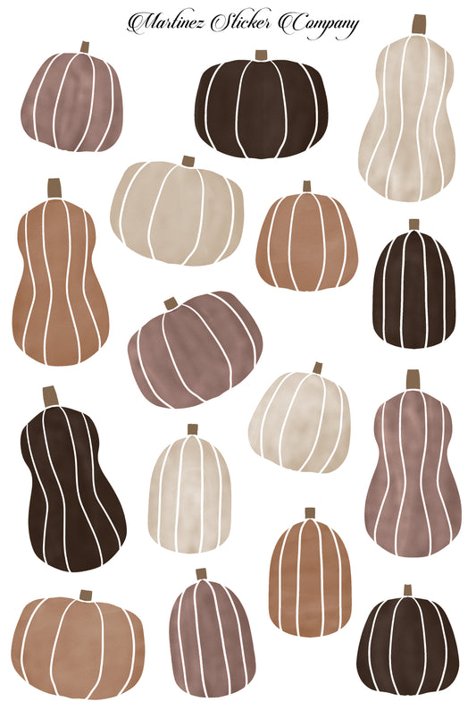 Brown Watercolor Pumpkins