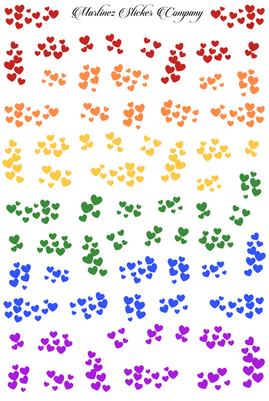 Heart Clusters Rainbow