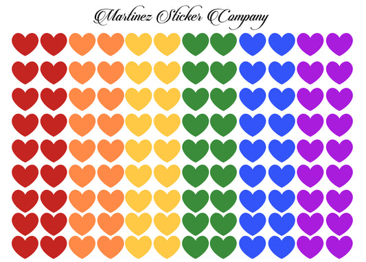 Heart Icons Rainbow