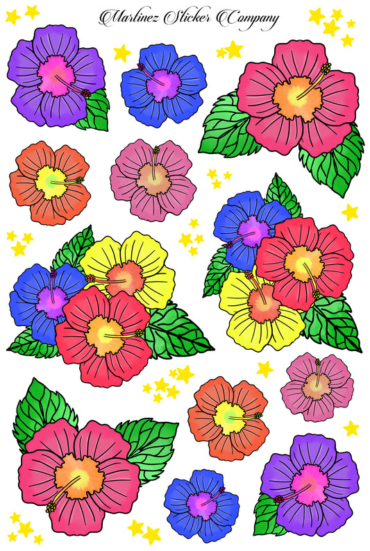 *PRINTABLE* Colorful Hibiscus