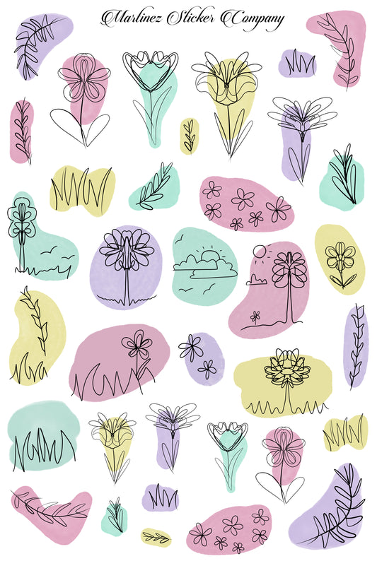 *PRINTABLE* Pastel Abstract Doodles