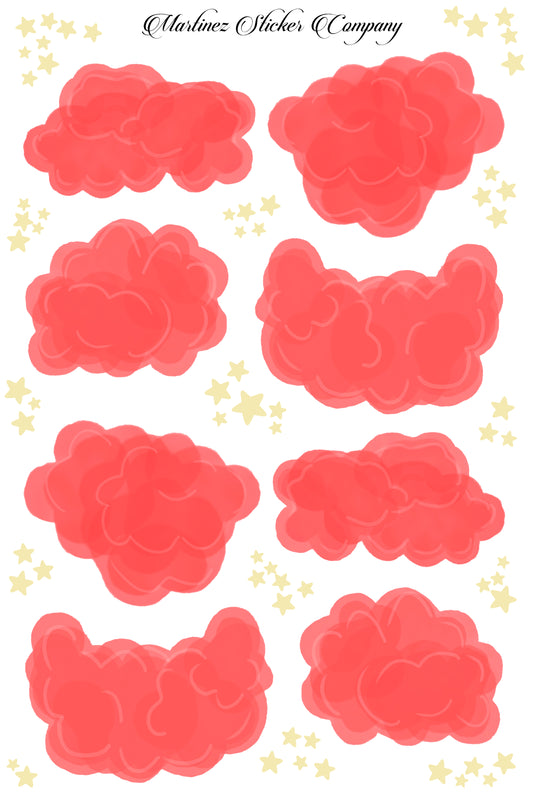 *PRINTABLE* Dream Clouds Red