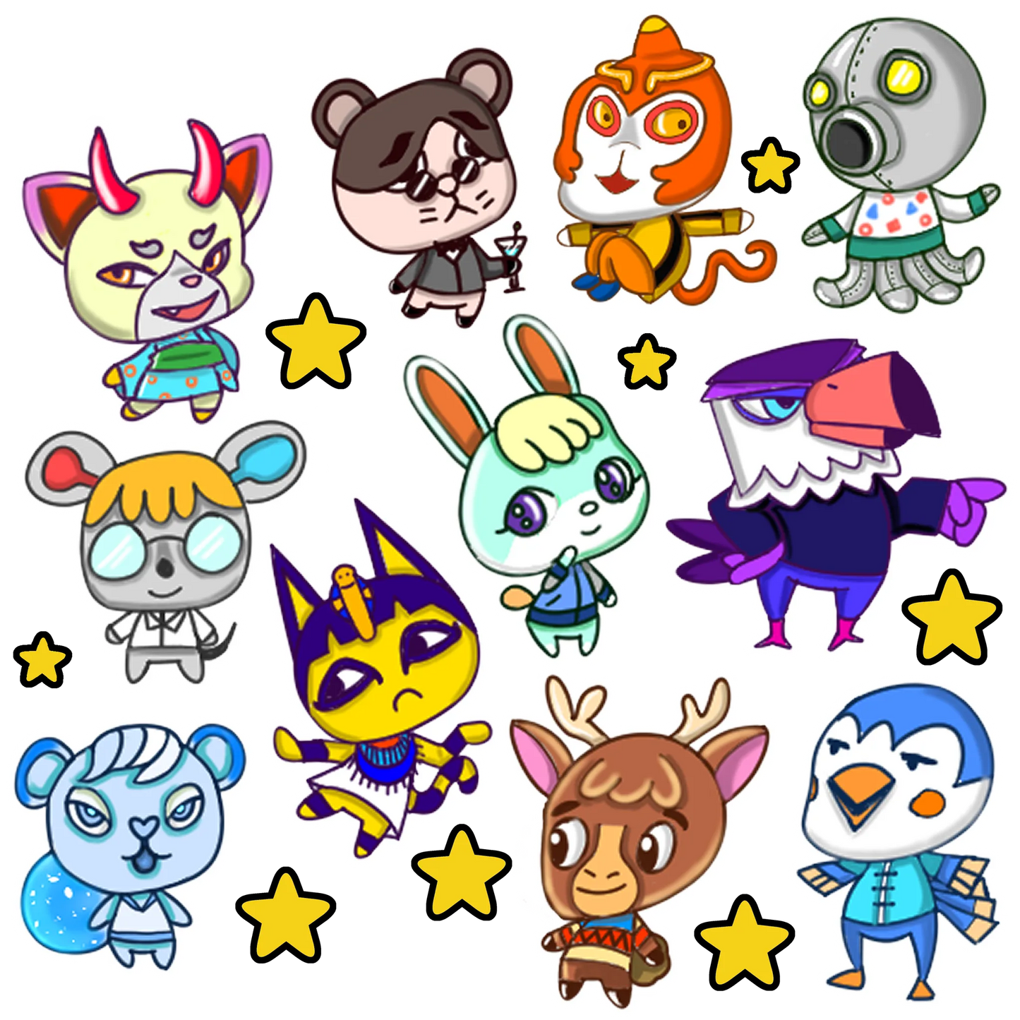 Animal Crossing chibis